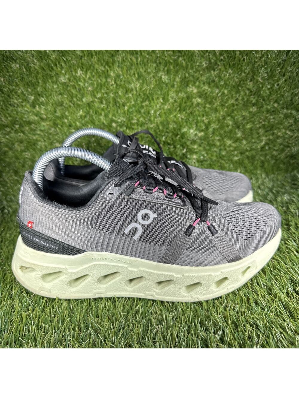 On Cloud Eclipse Shoes Womens Size 8W Rock/Lime Running Sneakers